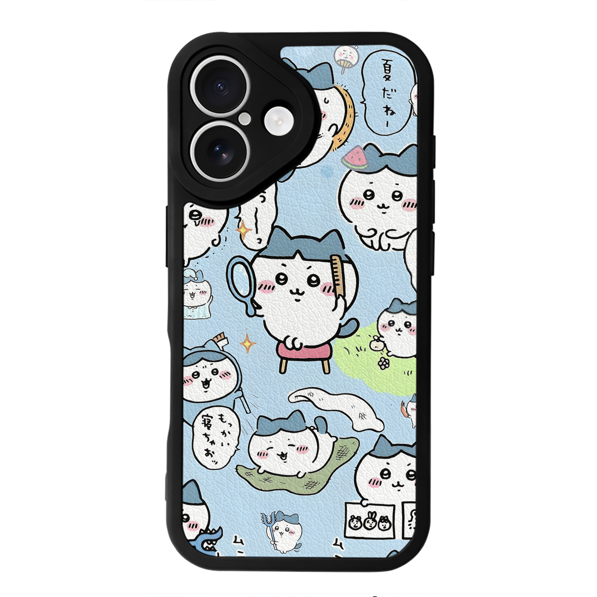 （画像用） ちいかわ Chii-kawa 【iPhone 16シリーズ対応】シリコンスマホケース（レザー調） 材質：シリコン